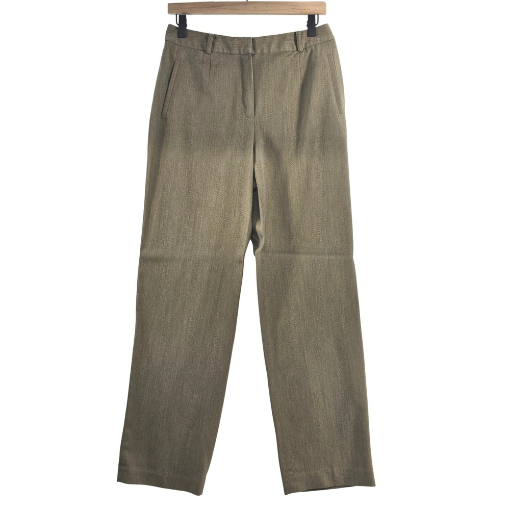 Valerie Separates Women's Wool Blend‎ Herringbone Trousers Size 8 Brown